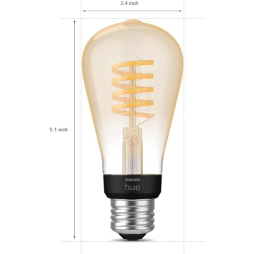 Philips Hue Smart Filament Bulbs - Adjustable Warm-to-Cool Light