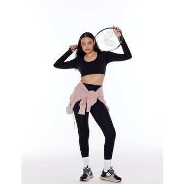Stylish ENERBLOOM Long Sleeve Crop Top for Women