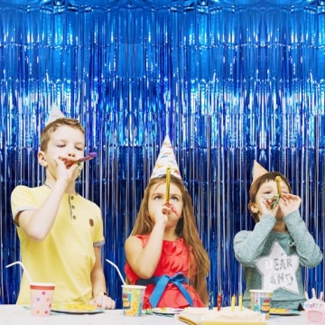 Elegant GOER Metallic Tinsel Foil Party Curtains