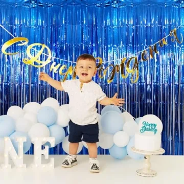 Elegant GOER Metallic Tinsel Foil Party Curtains