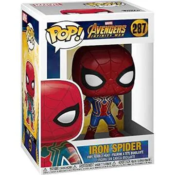 POP Marvel: Avengers Infinity War - Iron Spider (Spider-Man) Funko Vinyl Figure (Bundled with Compatible Box Protector Case), Multicolor, 3.75 inches