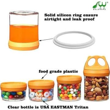SELEWARE Airtight Stackable Food Storage Containers