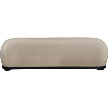 Meridian Furniture Calum Mid-Century Modern Bench - Elegant Design