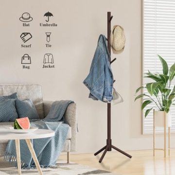 Z&L HOUSE Freestanding Coat Rack with Adjustable Height