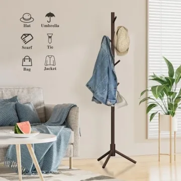 Z&L HOUSE Freestanding Coat Rack with Adjustable Height