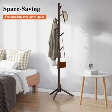 Z&L HOUSE Freestanding Coat Rack with Adjustable Height