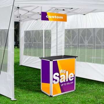 Yescom Portable Popup Promotional Table for Exhibitions