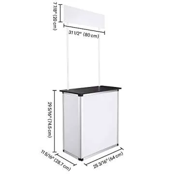 Yescom Popup Counter Table Booth for Trade Shows