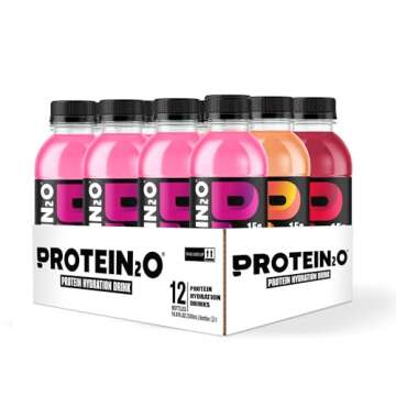 Protein2o 15g Whey Protein Isolate Infused Water, Ready To Drink, Gluten Free, Lactose Free, No Artificial Sweeteners, Flavor Fusion Variety Pack, 16.9 oz Bottle (Pack of 12)