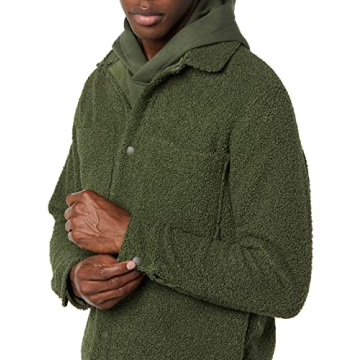 Amazon Essentials Men's Eco-Friendly Sherpa Jacket - Green