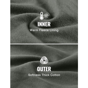 CRZ YOGA Fleece Lined Half Zip Sweatshirt for Men