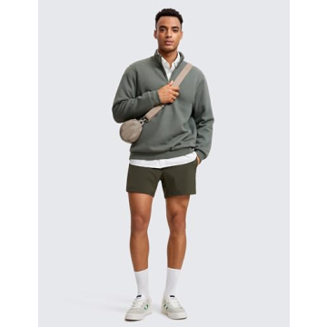 CRZ YOGA Fleece Lined Half Zip Sweatshirt for Men