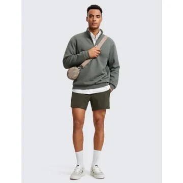CRZ YOGA Fleece Lined Half Zip Sweatshirt for Men