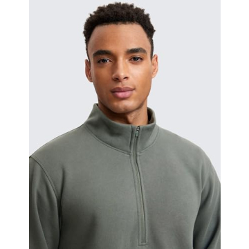 CRZ YOGA Fleece Lined Half Zip Sweatshirt for Men