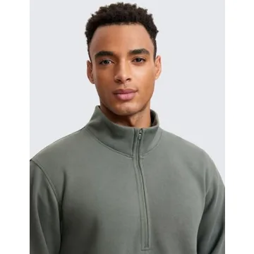 CRZ YOGA Fleece Lined Half Zip Sweatshirt for Men