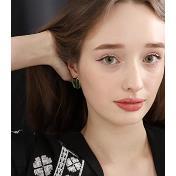 M.DUN Stylish Rectangle Abalone Studs - Hypoallergenic Jewelry