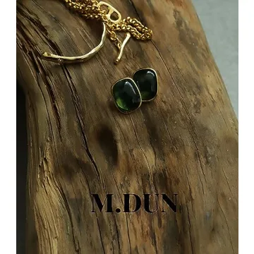 M.DUN Stylish Rectangle Abalone Studs - Hypoallergenic Jewelry