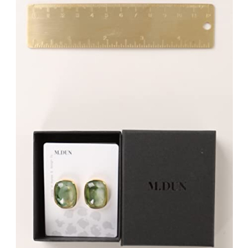 M.DUN Stylish Rectangle Abalone Studs - Hypoallergenic Jewelry