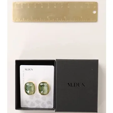 M.DUN Stylish Rectangle Abalone Studs - Hypoallergenic Jewelry