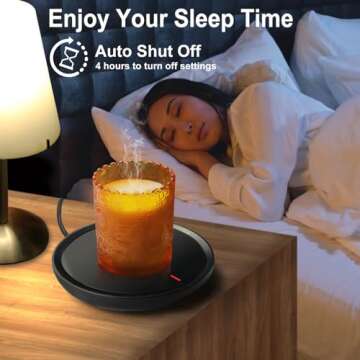 Candle & Coffee Warmer for Desk with Auto Shut Off