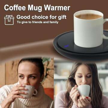 Candle & Coffee Warmer for Desk with Auto Shut Off