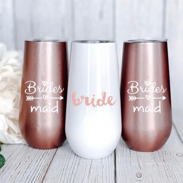 Bride Tribe Champagne Flutes for Weddings and Parties