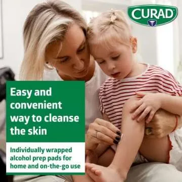 Curad Alcohol Prep Pads, 70% Alcohol, 1000 Count (5 Boxes 200 CT/EA)
