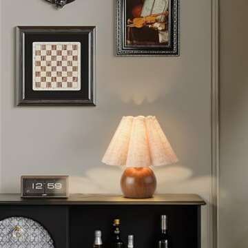 Ziqqeelam Small Farmhouse Table Lamp for Bedroom