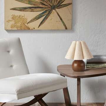 Ziqqeelam Small Farmhouse Table Lamp for Bedroom