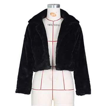 Chic Nihsatin Faux Fur Cropped Jacket for Women