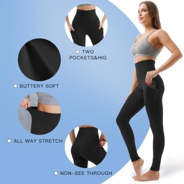 High Waisted Leggings with Pockets for Women