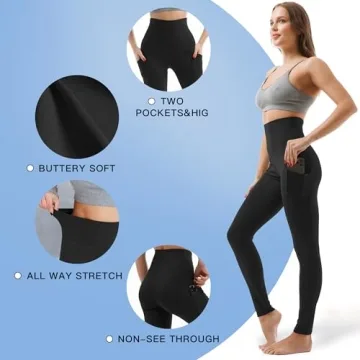 High Waisted Leggings with Pockets for Women