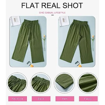 Dokotoo Women's Comfy Elastic Waist Jogger Pants