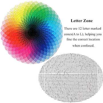 Moruska 1000 Piece Puzzles for Adults Teen - Gradient Color Rainbow Large Round Jigsaw Puzzle Difficult and Challenge