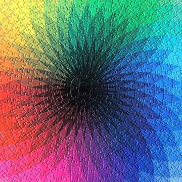 Moruska 1000 Piece Puzzles for Adults Teen - Gradient Color Rainbow Large Round Jigsaw Puzzle Difficult and Challenge