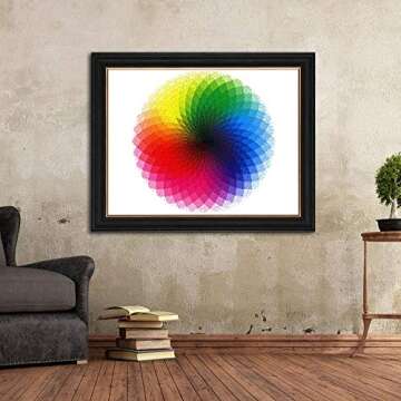 Moruska 1000 Piece Puzzles for Adults Teen - Gradient Color Rainbow Large Round Jigsaw Puzzle Difficult and Challenge