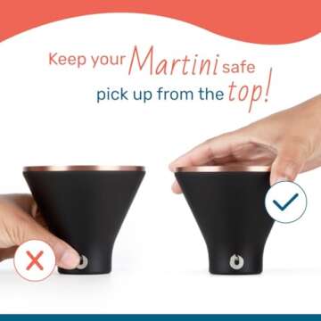 Premium Insulated Stainless Steel Martini Glass Set