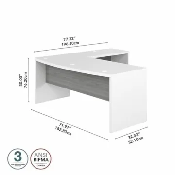 Elegant Bush Furniture L Shape Desk for Home Office Spaces