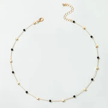 FUTIMELY Bohemian Green Beaded Choker Necklace for Women