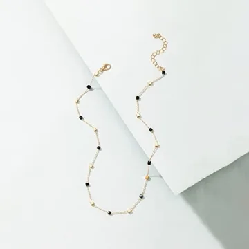 FUTIMELY Bohemian Green Beaded Choker Necklace for Women