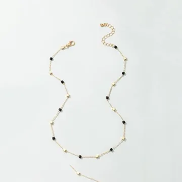 FUTIMELY Bohemian Green Beaded Choker Necklace for Women