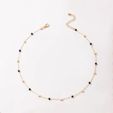 FUTIMELY Bohemian Green Beaded Choker Necklace for Women