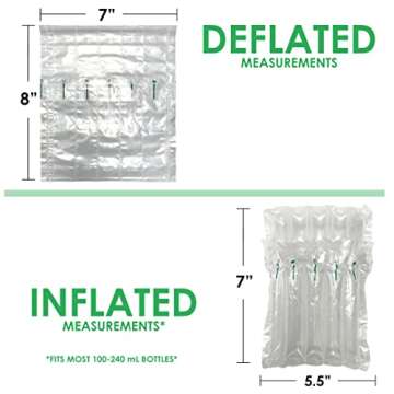 Innovative Haus Pack of 25 7 Inch x 8 Inch Inflatable Air Pillow Pouch Protectors with Free Pump for Heavy Duty Packing and Shipping Packaging Supplies. Protect Fragile Items for Moving and Storage