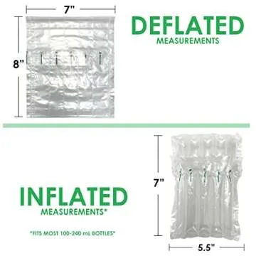 Innovative Haus Pack of 25 7 Inch x 8 Inch Inflatable Air Pillow Pouch Protectors with Free Pump for Heavy Duty Packing and Shipping Packaging Supplies. Protect Fragile Items for Moving and Storage