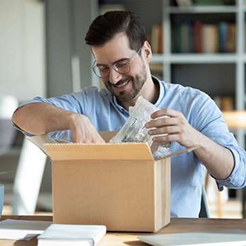 Innovative Haus Pack of 25 7 Inch x 8 Inch Inflatable Air Pillow Pouch Protectors with Free Pump for Heavy Duty Packing and Shipping Packaging Supplies. Protect Fragile Items for Moving and Storage