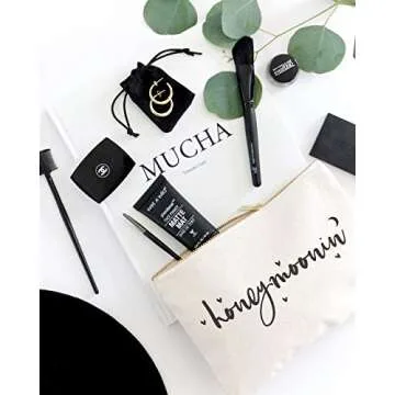 Honeymoonin' Wedding Cosmetic Bag for Brides and Travel