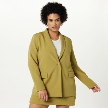 The Drop Women's Blake Long Blazer in Olive Oil