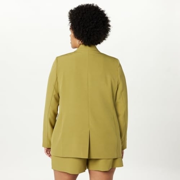 The Drop Women's Blake Long Blazer in Olive Oil
