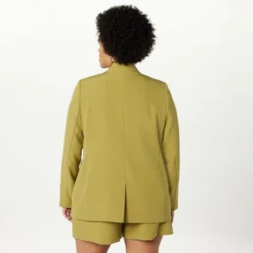 The Drop Women's Blake Long Blazer in Olive Oil
