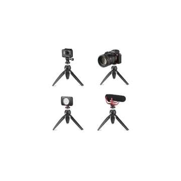 Joby Handypod Mini Tripod and Handgrip for DSLR, Mirrorless CSC and Compact Cameras, LED Lights, Microphones, Portable Speakers, Action Cameras and Accessories Up to 2.2lbs (JB01555)